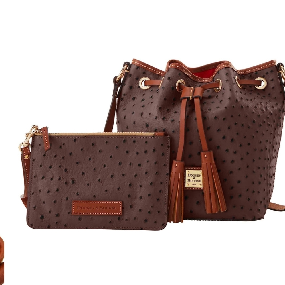 NWT Dooney & Bourke Handbag and wallet, Ostrich Serena Crossbody